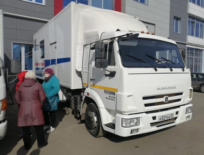 Работа передвижного маммографа ОБУЗ ИвООД в г. Юрьевец