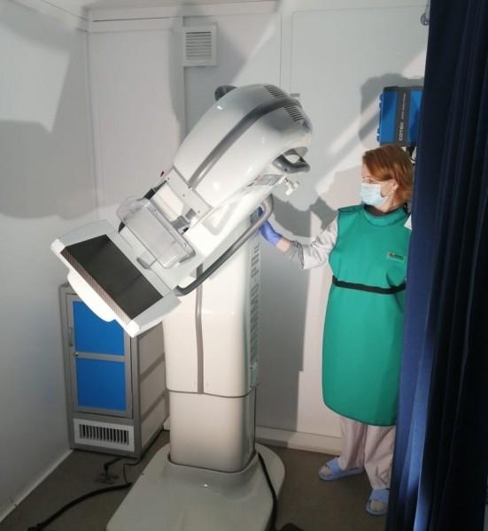 Работа передвижного маммографа в Палехском районе